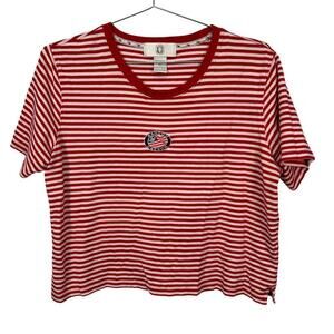 Red Striped Short Sleeve Tee